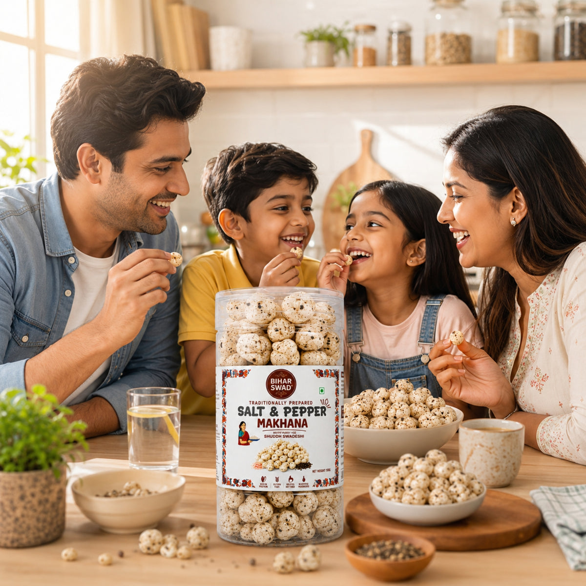 Bihar Swad Roasted Makhana - Salt & Pepper (100g)