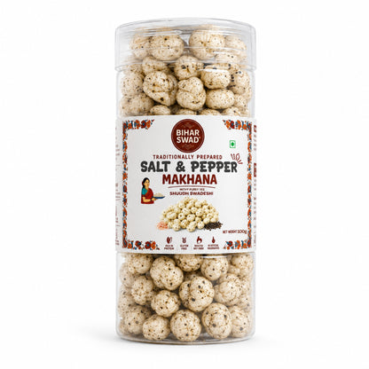 Bihar Swad Roasted Makhana - Salt & Pepper (100g)